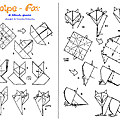 摺紙 - 狐狸 (兩張紙) 【點小圖看大圖】