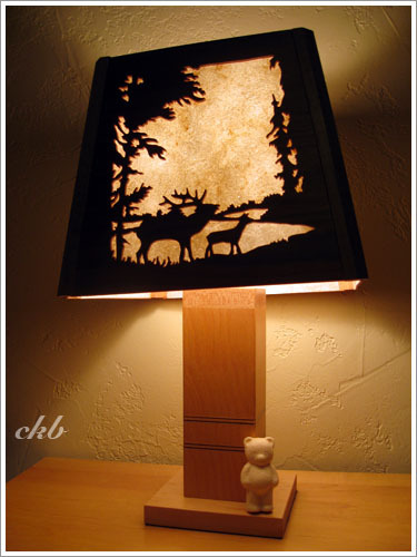 旅館的漂亮檯燈和小熊香皂 :D