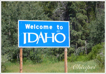 離開 Grand Teton，終於照到 Idaho 州界