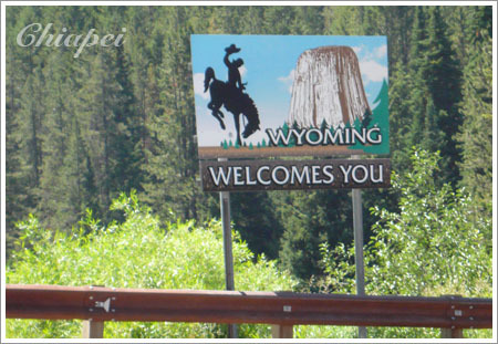 轉頭照 Wyoming 州界