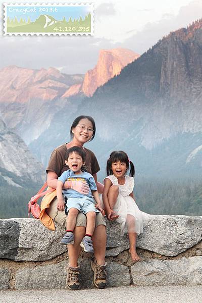 與瑰麗嫵媚的 Half Dome 合照