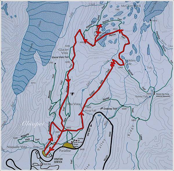 今天要走的步道叫 Skyline Trail
