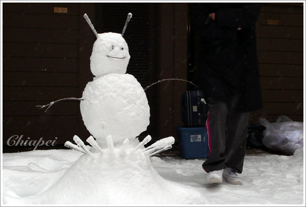 小雪人特寫