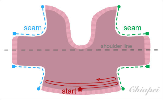 Baby shrug pattern 02