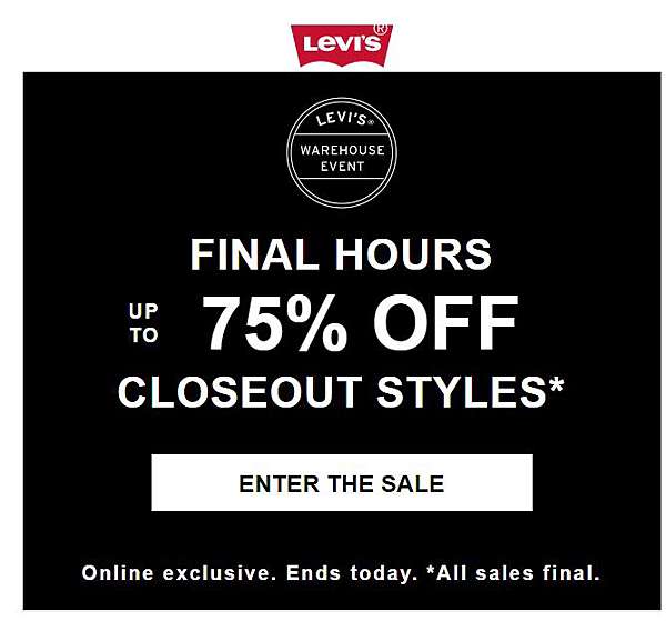 levis sale 75 off