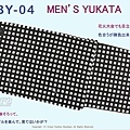 【番號1BY-04】男生日本浴衣Yukata~黑底白格~M號-1.jpg