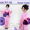 【CrownFB浴衣出租專區】[Rental 浴衣RY-45] 螢光粉紅底花卉浴衣出租款 2.jpg