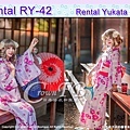 【CrownFB浴衣出租專區】[Rental 浴衣RY-42] 粉紫白色底條紋櫻花浴衣出租款1.jpg