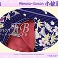 日本和服KIMONO【番號-K248】小紋和服~紫色底花卉圖案~有內裏~可水洗L號-2.jpg