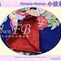 日本和服KIMONO【番號-K244】小紋和服~寶藍底花卉圖案~有內裏~可水洗L號-2.jpg