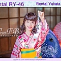 【CrownFB浴衣出租專區】[Rental浴衣RY-46]粉紅底花卉條紋浴衣出租款 1.jpg