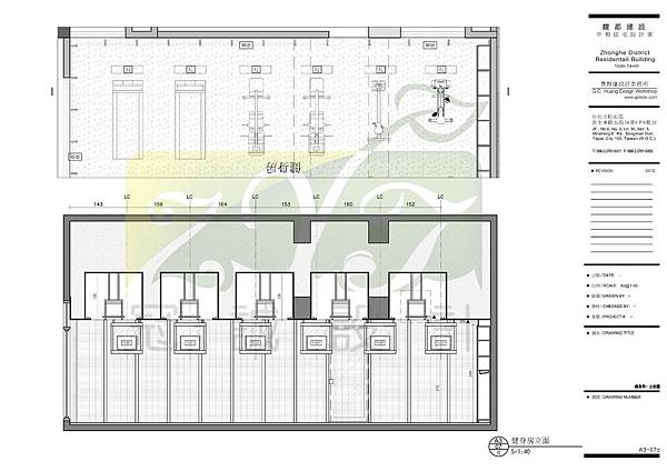 馥都建設(黃静雄設計事務所案件)-1F-健身房立面圖-2