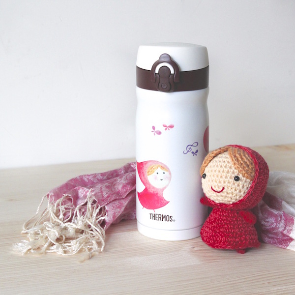 Watercolor style thermos Stainless Steel thermos 350ml - Vacuum Flasks - Other Metals Multicolor