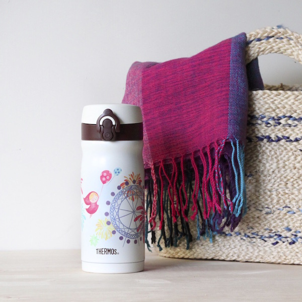 Watercolor style thermos Stainless Steel thermos 350ml - Vacuum Flasks - Other Metals Multicolor