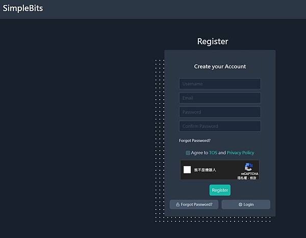 simplebits註冊頁