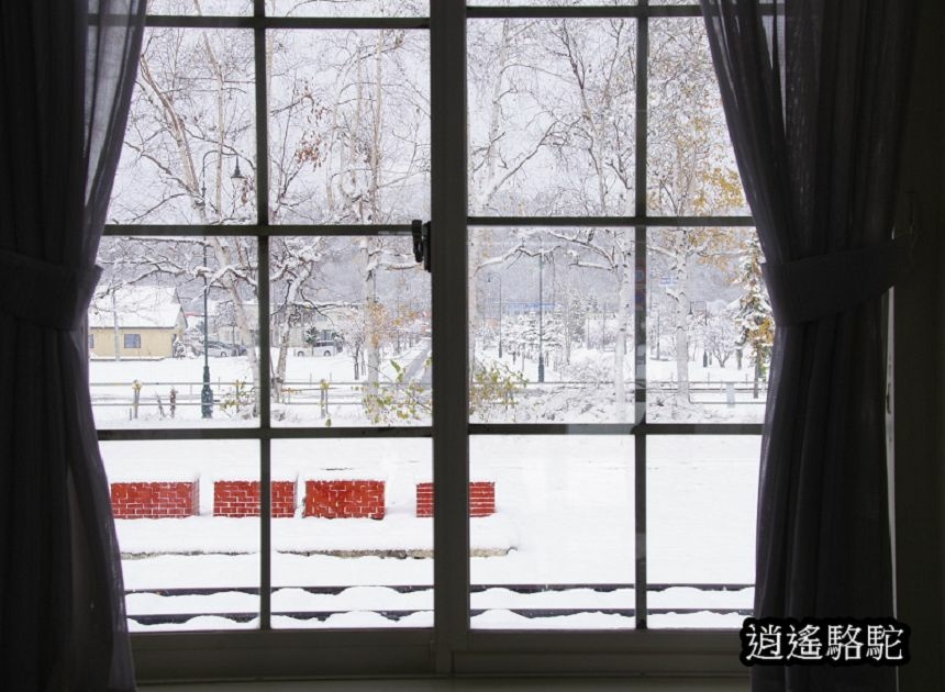 大雪紛飛的美瑛車站-日本駱駝