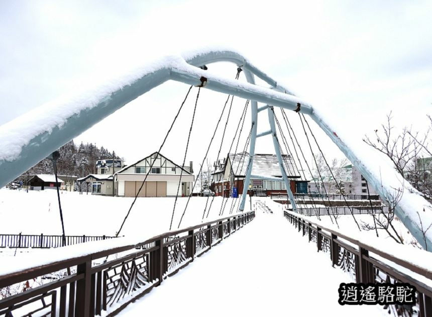 深秋白雪的白鬚瀑布-日本駱駝