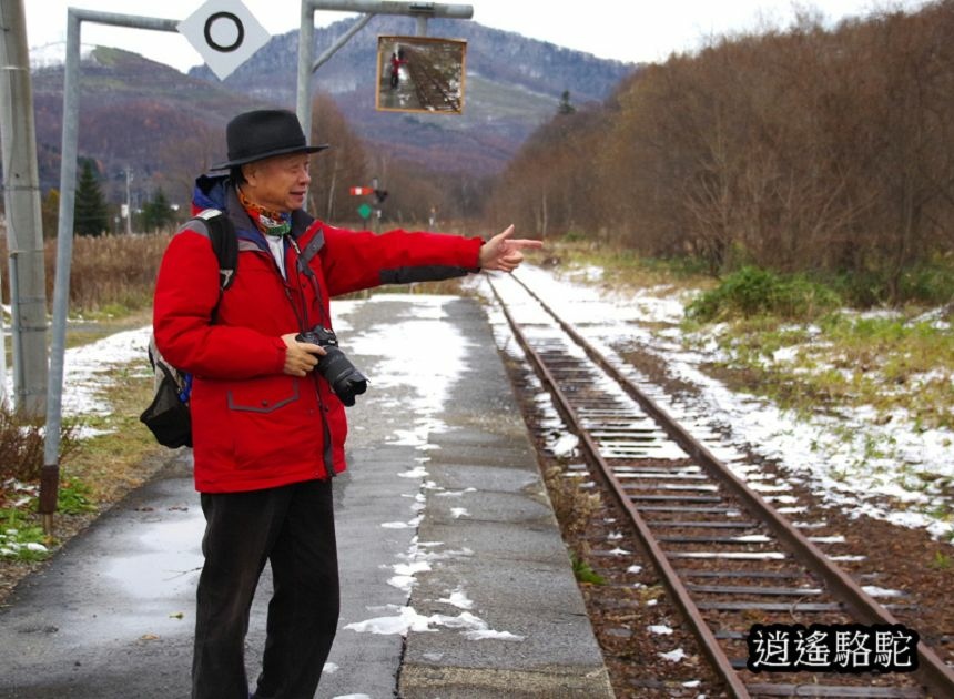 幌舞車站月台的寫真-日本駱駝