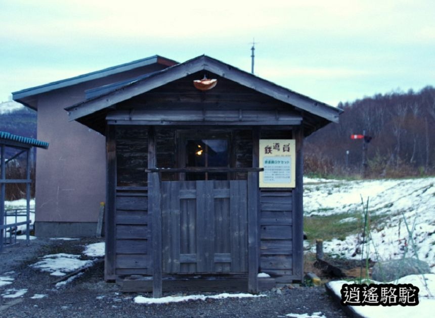 幌舞車站月台的寫真-日本駱駝