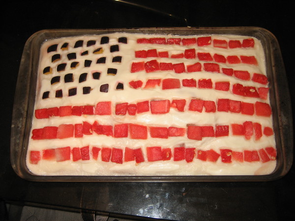 American flag cake