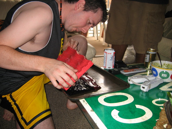 American flag jello- in progress