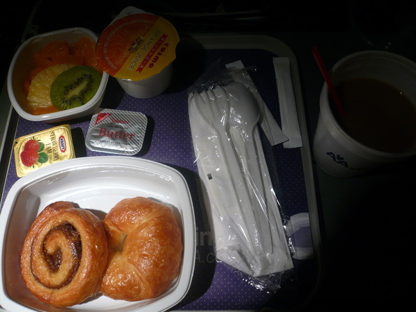 AA美國航空America Airline往紐約的早餐