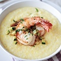 polenta with shrimp bowl