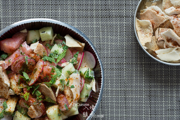 爽口輕食阿拉伯蔬菜沙拉 {Fattoush Salad} 