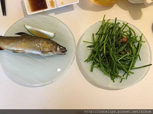 烤香魚&炒水蓮