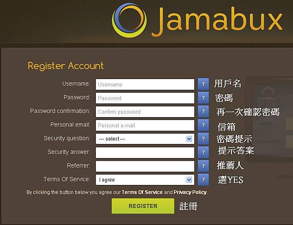 JamaBux - Register