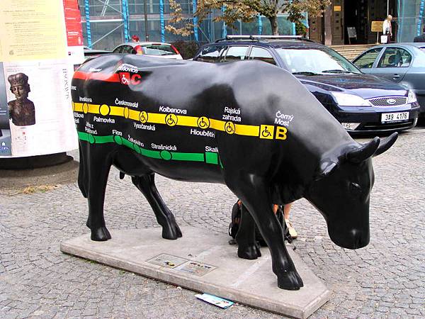 布拉格的牛，這隻是地鐵圖