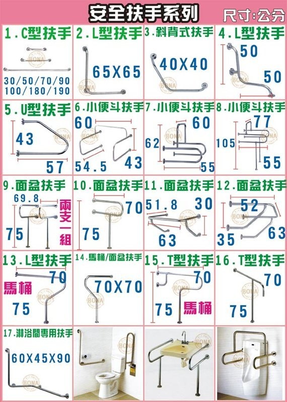 浴缸加裝一字型扶手 30公分 安全扶手 C型扶手(全產品圖).jpg