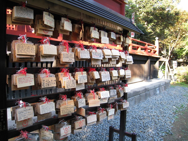 上野公園附近某個小神社的繪馬懸掛亭