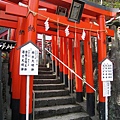 拾級而上，又見稻荷神社常見的層層橘色鳥居