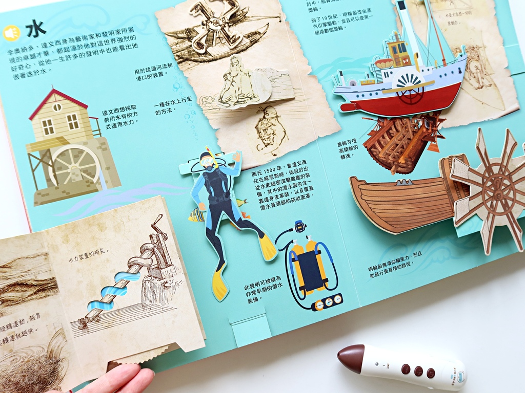 小青阿林和魔鏡又回來啦！《翻玩看世界：天才達文西的發明》點讀