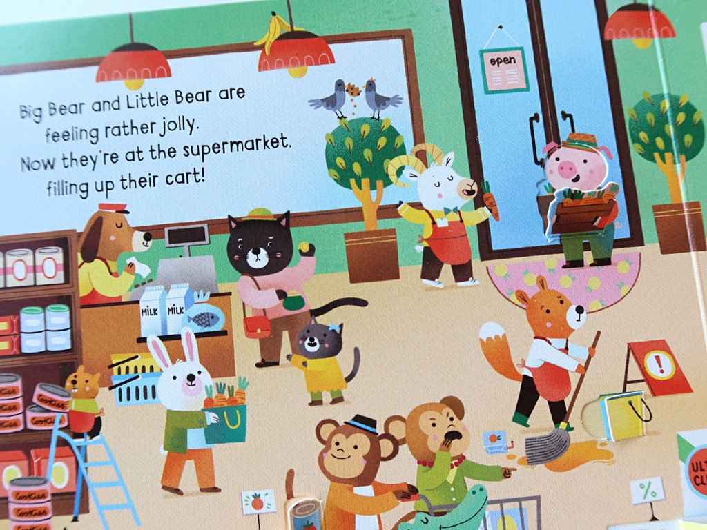 BUSY DAY 找找遊戲翻翻書，跟著小熊一起走訪城市角落，