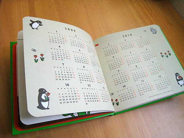Penguin Diary 2009手札內頁年曆