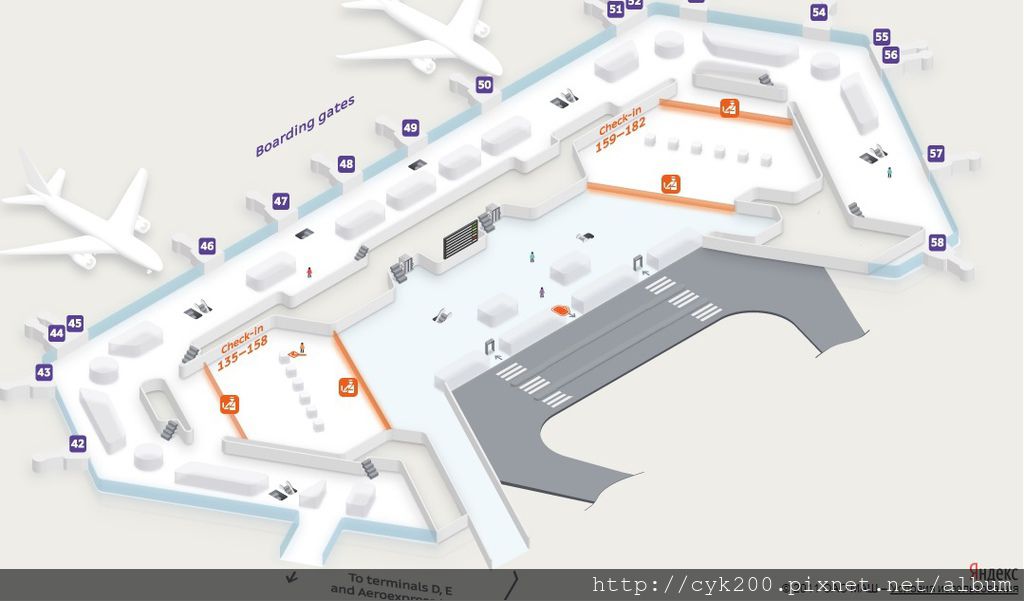 Sheremetyevo Map - Terminal F