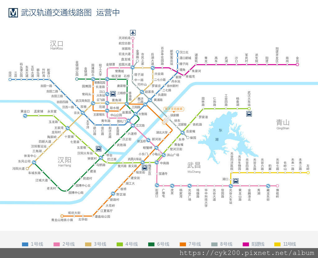 2019 01 武漢地鐵路線圖