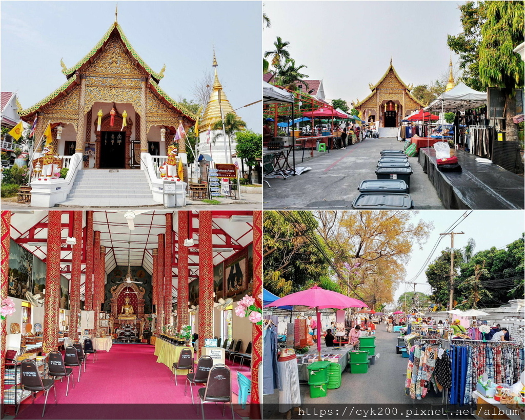 2024 45 Wat Chai Phrakiat+Sunday Market 攤販正在擺攤 晚上人潮洶湧.jpg