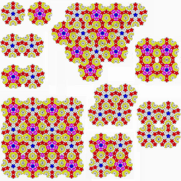 Four way symmetric  tiling and