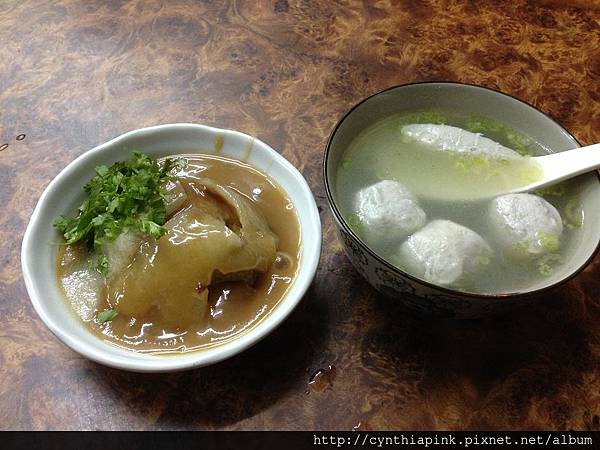 大粒肉圓+虱目魚丸湯