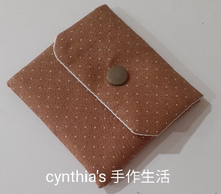 10cm棕色雙層卡片收納錢包