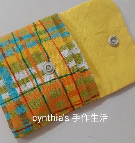 10cm秋色格紋雙層卡片收納錢包