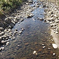 和平吊橋 橋下清澈溪流