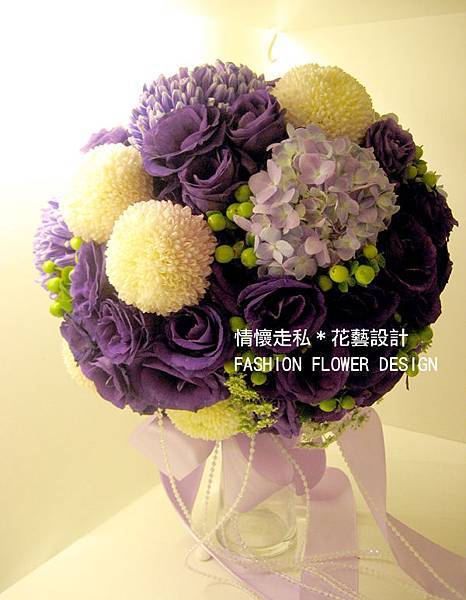 華麗深紫捧花