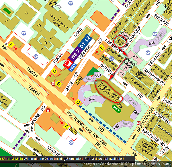 新加坡小印度區Tekka Centre (傳統市場)