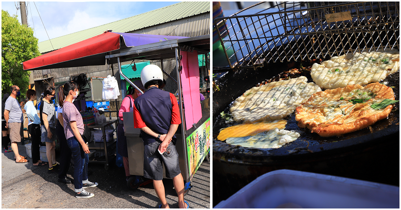 台南小吃！灣裡10元蔥油餅！加蛋及九層塔只要20元！好吃平價