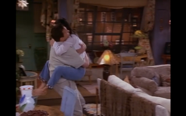 monica-jumping-into-chandlers-arms-and-wrapping-her-legs-around-his-waist-monica-and-chandler-22766907-1280-800