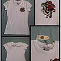 Ed Hardy 白色圓領S ♥ NT750.